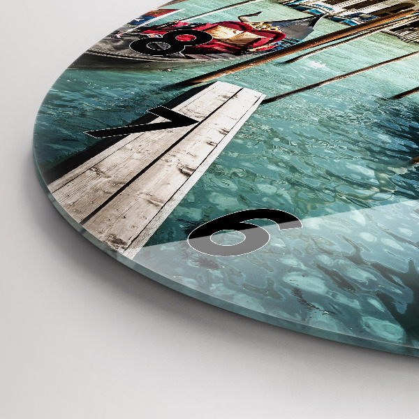 Horloge ronde Gondoles Venise Italie