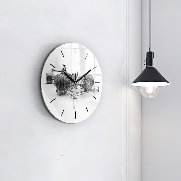 Horloge ronde conception de voiture de F1