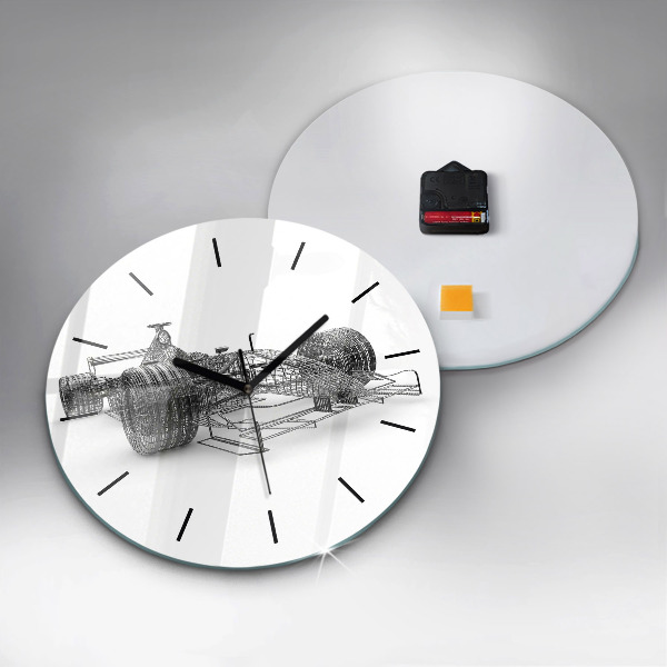 Horloge ronde conception de voiture de F1
