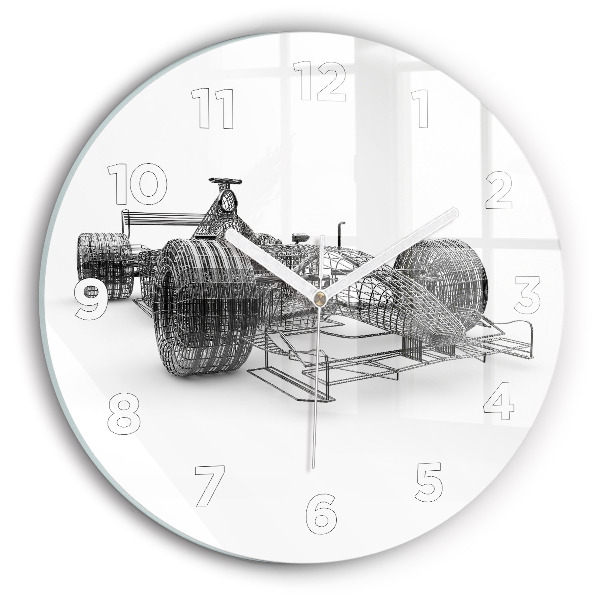 Horloge ronde conception de voiture de F1