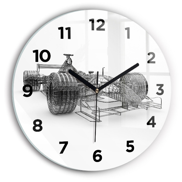 Horloge ronde conception de voiture de F1
