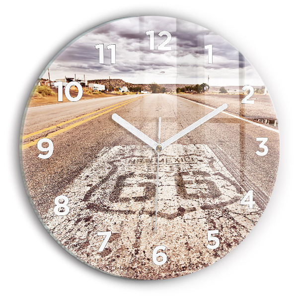Horloge ronde Route 66 États-Unis