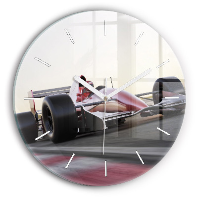 Horloge ronde Voiture de course sportive