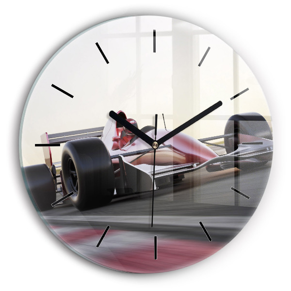 Horloge ronde Voiture de course sportive