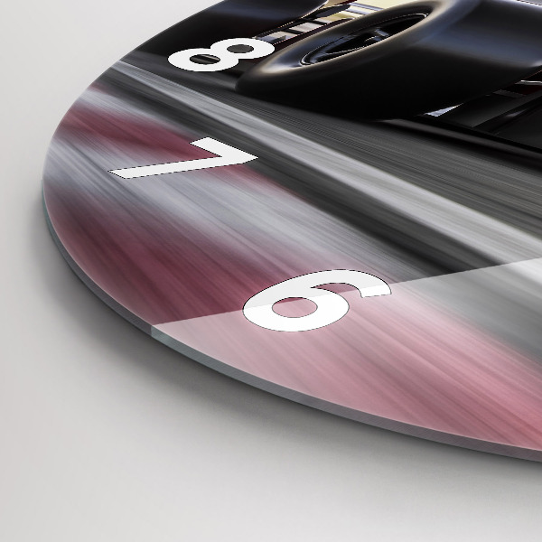 Horloge ronde Voiture de course sportive