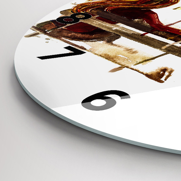 Horloge ronde 'Paysage d''automne'