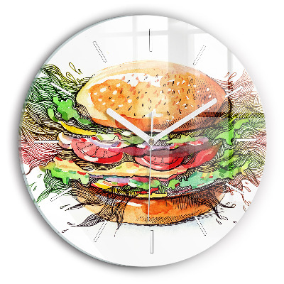 Horloge ronde Cheeseburger XXL