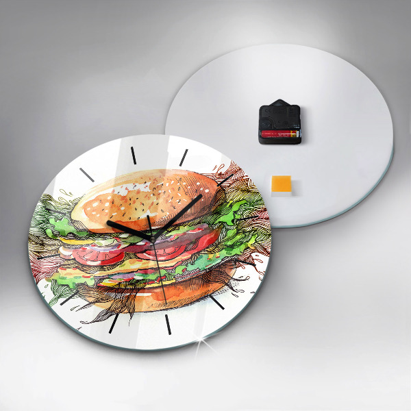 Horloge ronde Cheeseburger XXL