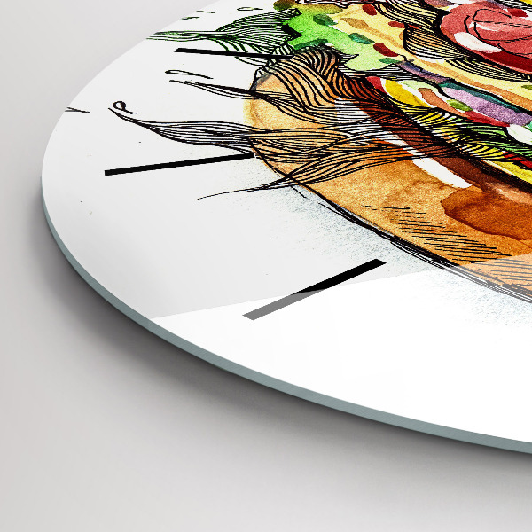 Horloge ronde Cheeseburger XXL