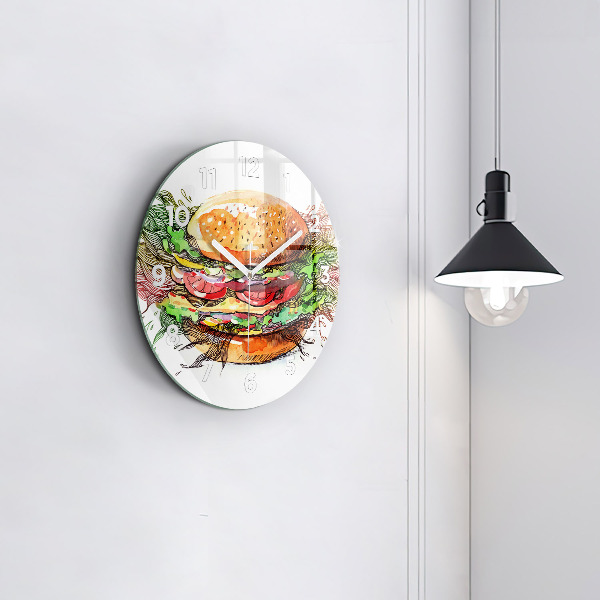 Horloge ronde Cheeseburger XXL