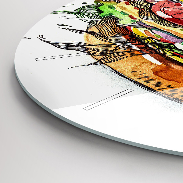Horloge ronde Cheeseburger XXL