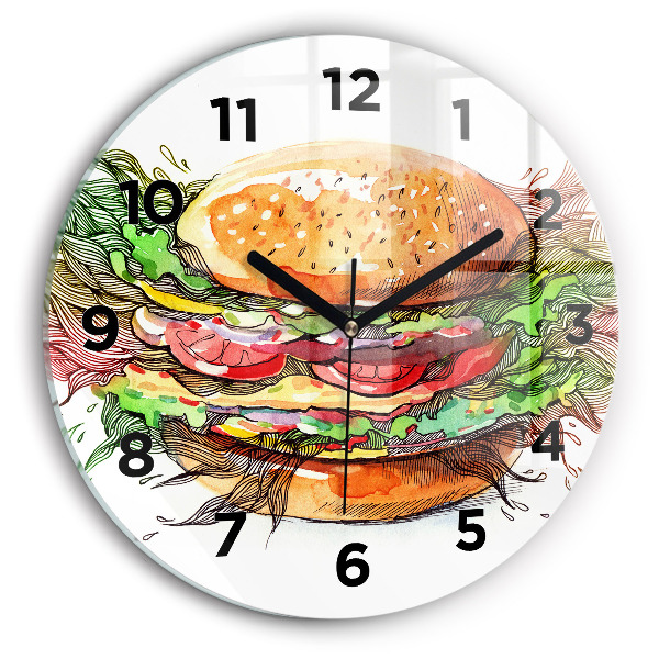 Horloge ronde Cheeseburger XXL