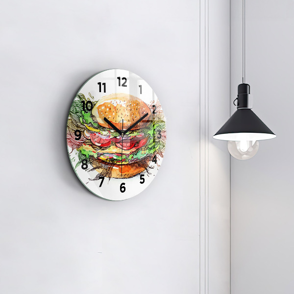 Horloge ronde Cheeseburger XXL