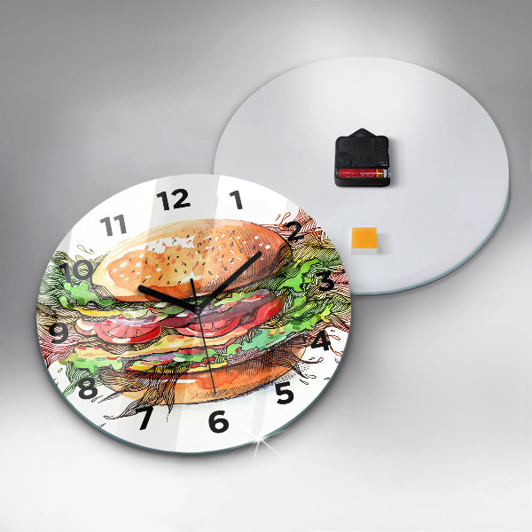 Horloge ronde Cheeseburger XXL