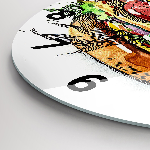 Horloge ronde Cheeseburger XXL