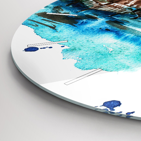 Horloge ronde 'Photo d''une île déserte'