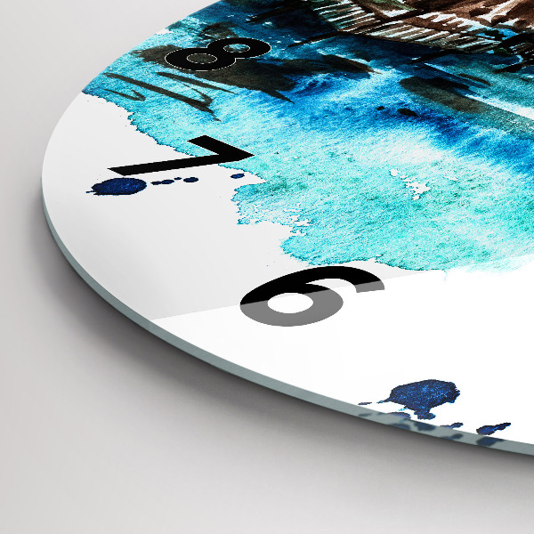 Horloge ronde 'Photo d''une île déserte'