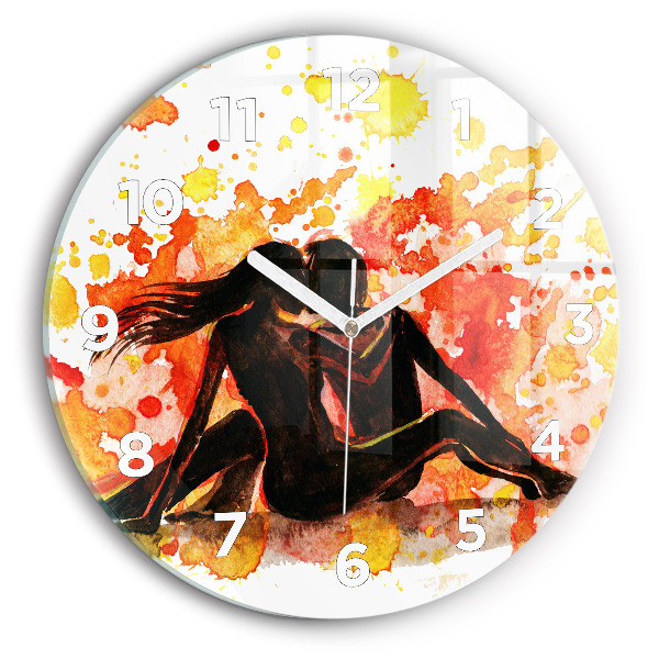 Horloge ronde 'L''amour et un couple amoureux'