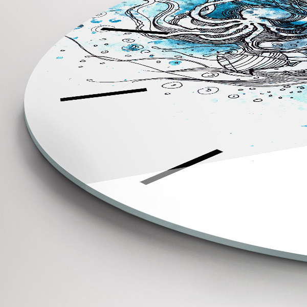 Horloge ronde La vie des poissons sous-marins