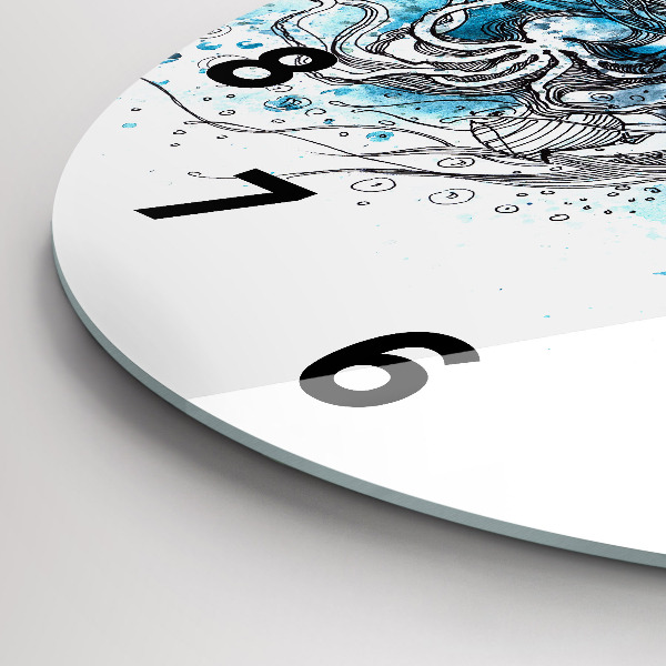 Horloge ronde La vie des poissons sous-marins
