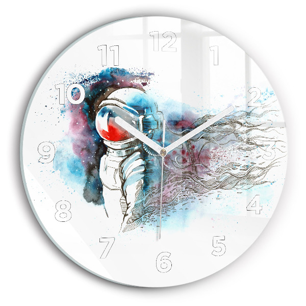Horloge ronde Abstraction des astronautes
