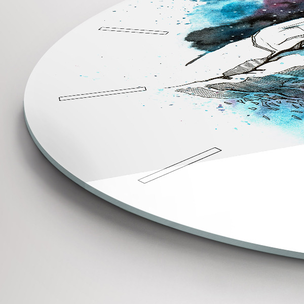 Horloge ronde Abstraction des astronautes
