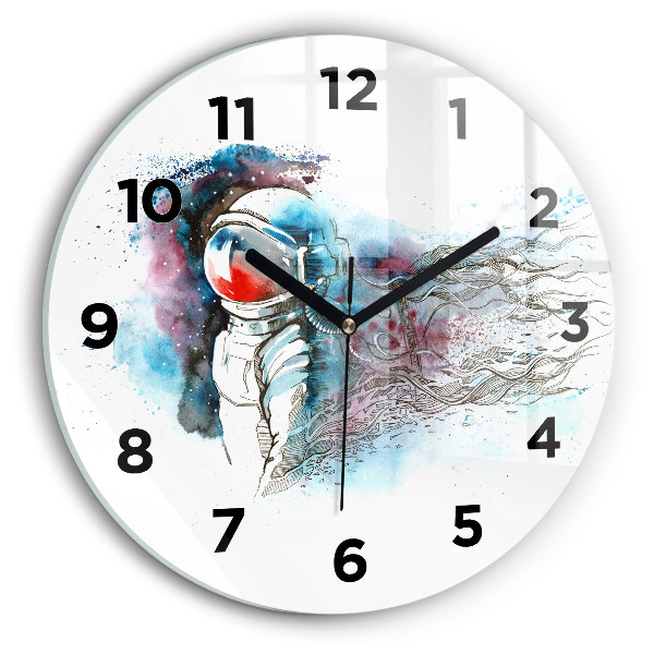 Horloge ronde Abstraction des astronautes