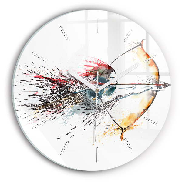 Horloge ronde Un guerrier en chasse
