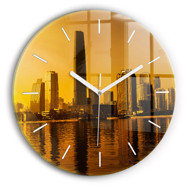 Horloge ronde Rivière Zhujiang Chine