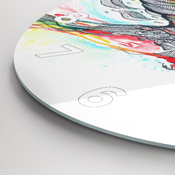 Horloge ronde Perroquet coloré en vol