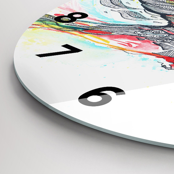 Horloge ronde Perroquet coloré en vol