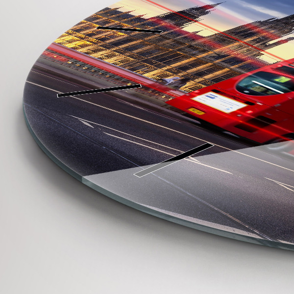 Horloge ronde Bus rouge de Londres