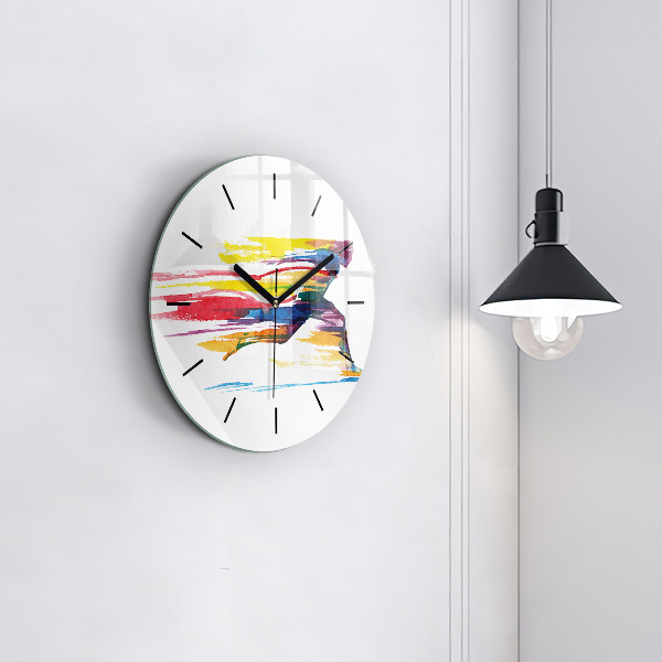 Horloge ronde Illustration du coureur
