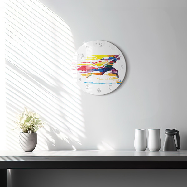 Horloge ronde Illustration du coureur