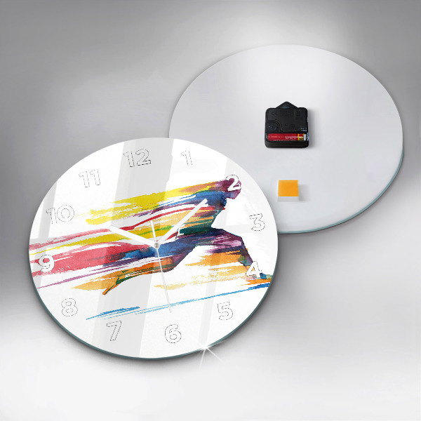 Horloge ronde Illustration du coureur