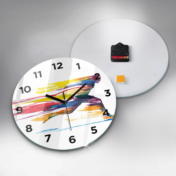 Horloge ronde Illustration du coureur