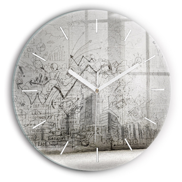 Horloge ronde Croquis de la ville