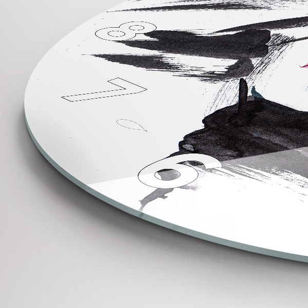 Horloge ronde Visage de femme abstrait