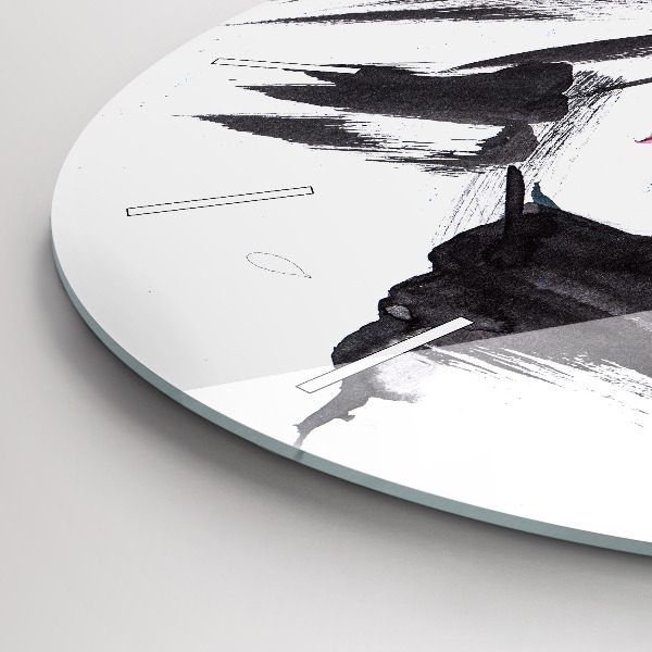 Horloge ronde Visage de femme abstrait
