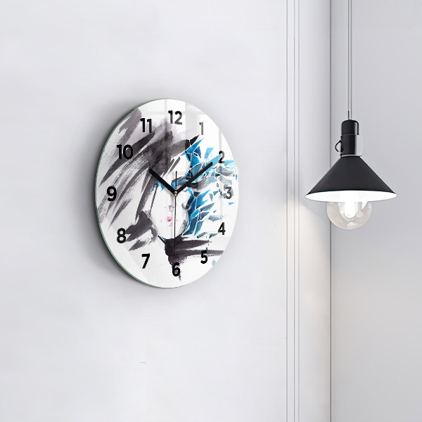 Horloge ronde Visage de femme abstrait