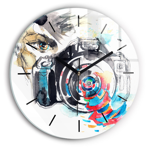 Horloge ronde Femme photographe
