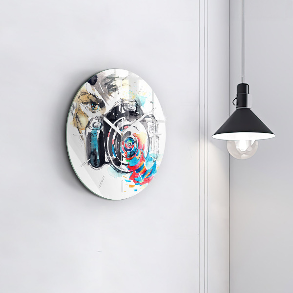 Horloge ronde Femme photographe