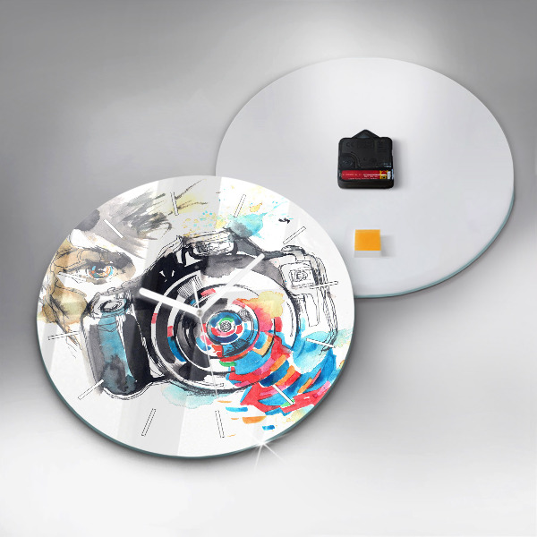 Horloge ronde Femme photographe