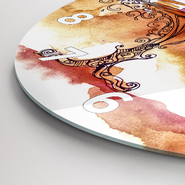 Horloge ronde Femme buvant du thé