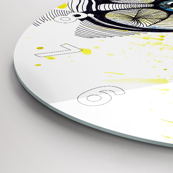 Horloge ronde Yeux avec des lunettes