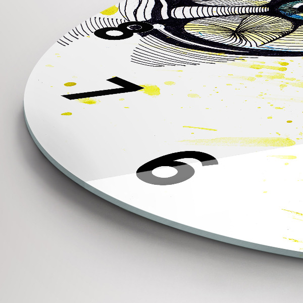 Horloge ronde Yeux avec des lunettes