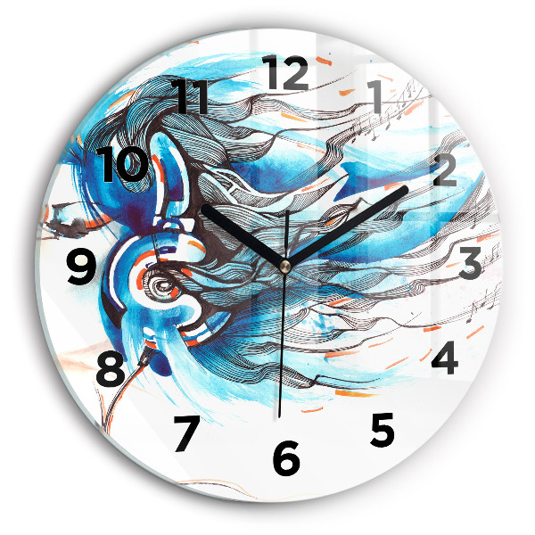 Horloge ronde 'Illustration d''un combiné'