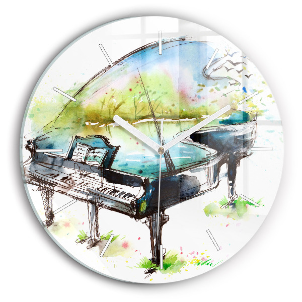 Horloge ronde Illustration 4 Saisons