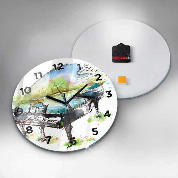 Horloge ronde Illustration 4 Saisons