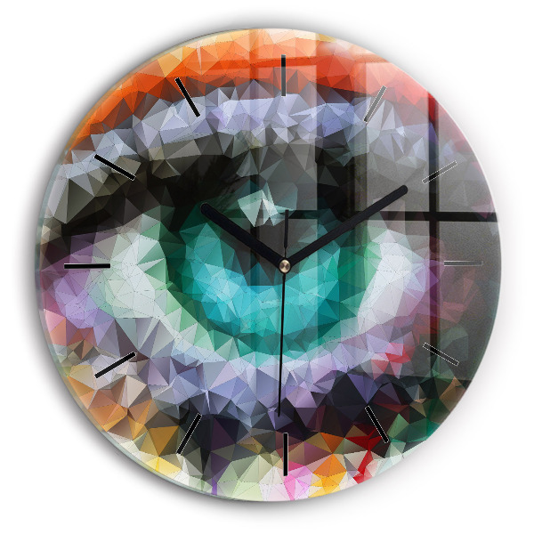 Horloge ronde Œil humain coloré